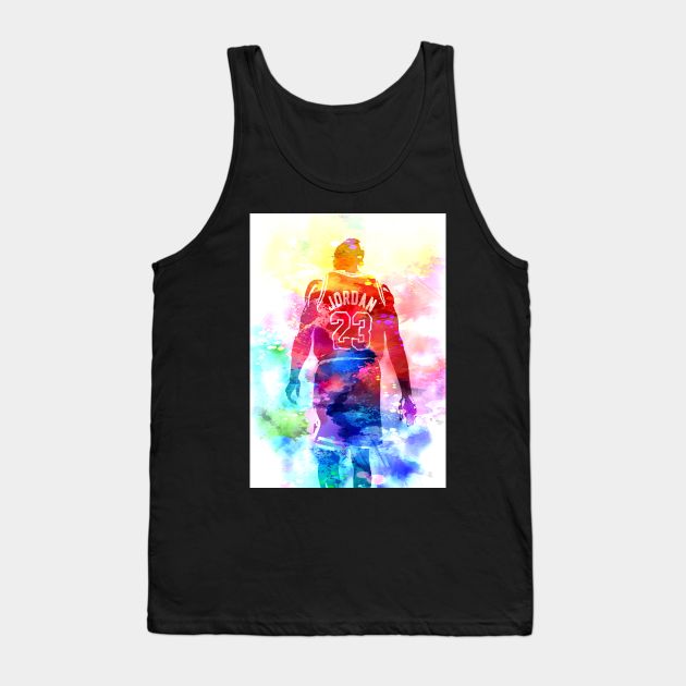 Michael Jordan Watercolor Tank Top by Masdian Watercolor